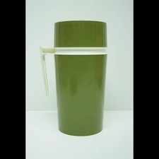 Vintage Avocado Green Thermos Model 7202 Made in USA 16oz Insulated MINT**