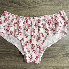 Pink By Victoria  s Secret Medium Floral, Pink Ribbed Cheeky Panties