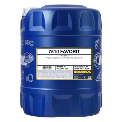 20 (1x20) Liter MANNOL SAE 15W-50 Favorit / ACEA A3/B3/E2 Motorenöl