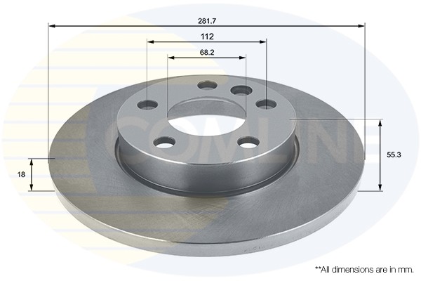 2 PCS COMLINE ADC1464 Brake Disc