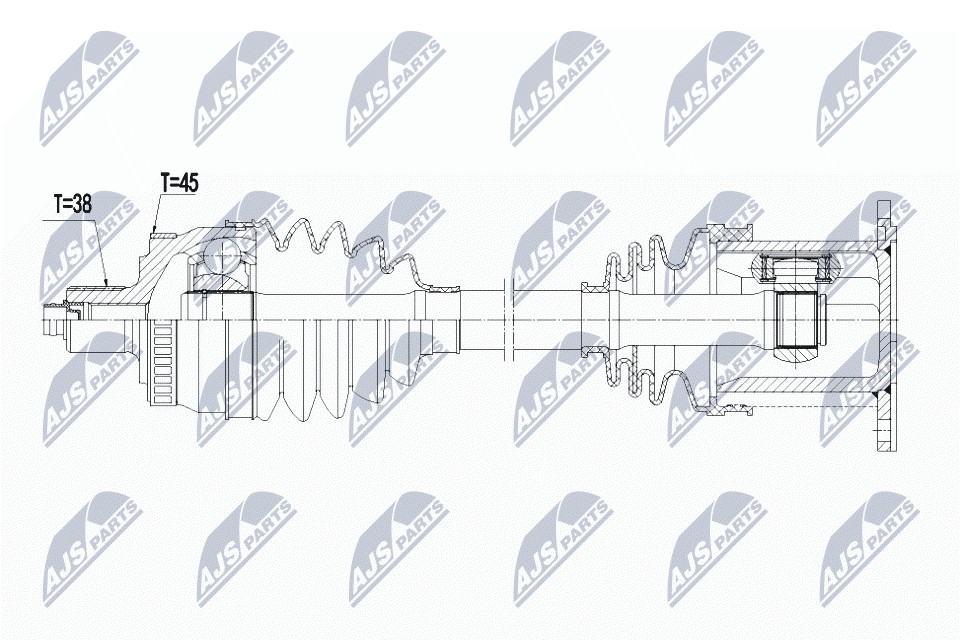 N.T.Y. NPW-AU-029.NTY Drive Shaft for AUDI - Image 6