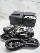 Lot of 2 Epson TM-T88VI Point Of Sale Thermal Receipt Printers w/ Power supply!