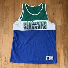 Seattle Seahawks Shirt L - 76 Retro Logo Mitchell Ness Throwbacks Tank Top