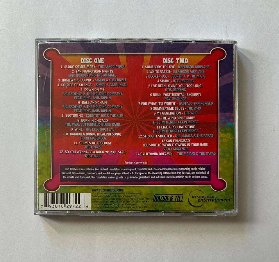 Best Of MONTEREY INTERNATIONAL POP FESTIVAL | 2007 Razor & Tie 2-Disc CD Set - Image 2 of 4