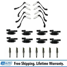 Complete Engine Ignition Coil Spark Plug & Wire Kit Set for Chevy GMC Truck