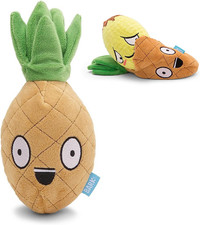 Bark Dog Toy Penny the Pineapple 2 in 1 Squeaky Plush Toy for Dogs, Rip & Reveal