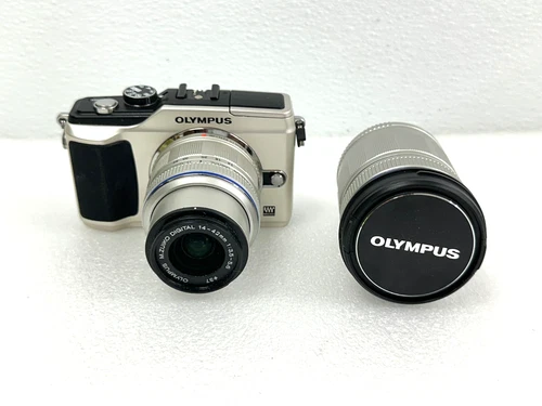 OLYMPUS PEN Lite E-PL2 Body Mirrorless Camera Lens w/ S LENSES FREE SHIPPING 🚚
