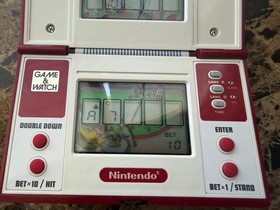 1985 NINTENDO GAME & WATCH Black Jack Multi Screen Handheld BJ-60 :New Battery