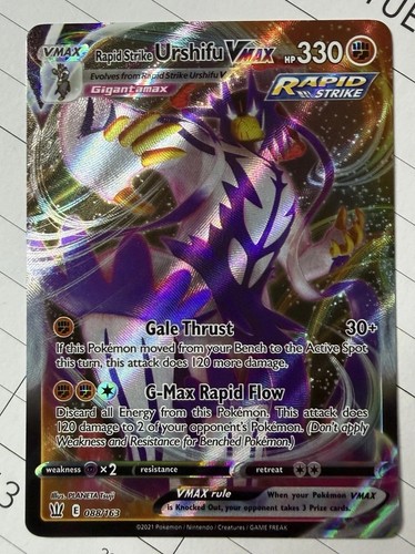 Pokémon TCG Rapid Strike Urshifu VMAX 088/163 Battle Styles Mint Card NM