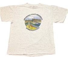 Vintage Single Stitch 1992 Oklahoma State Hydrogeology Oneita T-Shirt L