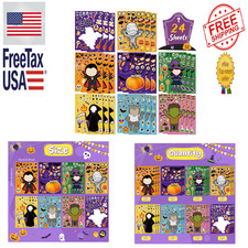 Kids Halloween Stickers DIY Crafts Party Favors 24 Sheets Toys Decorations