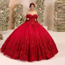 Vendanie Luxury Quinceanera Dress for Women with Appliques Bow Off the Shoulder