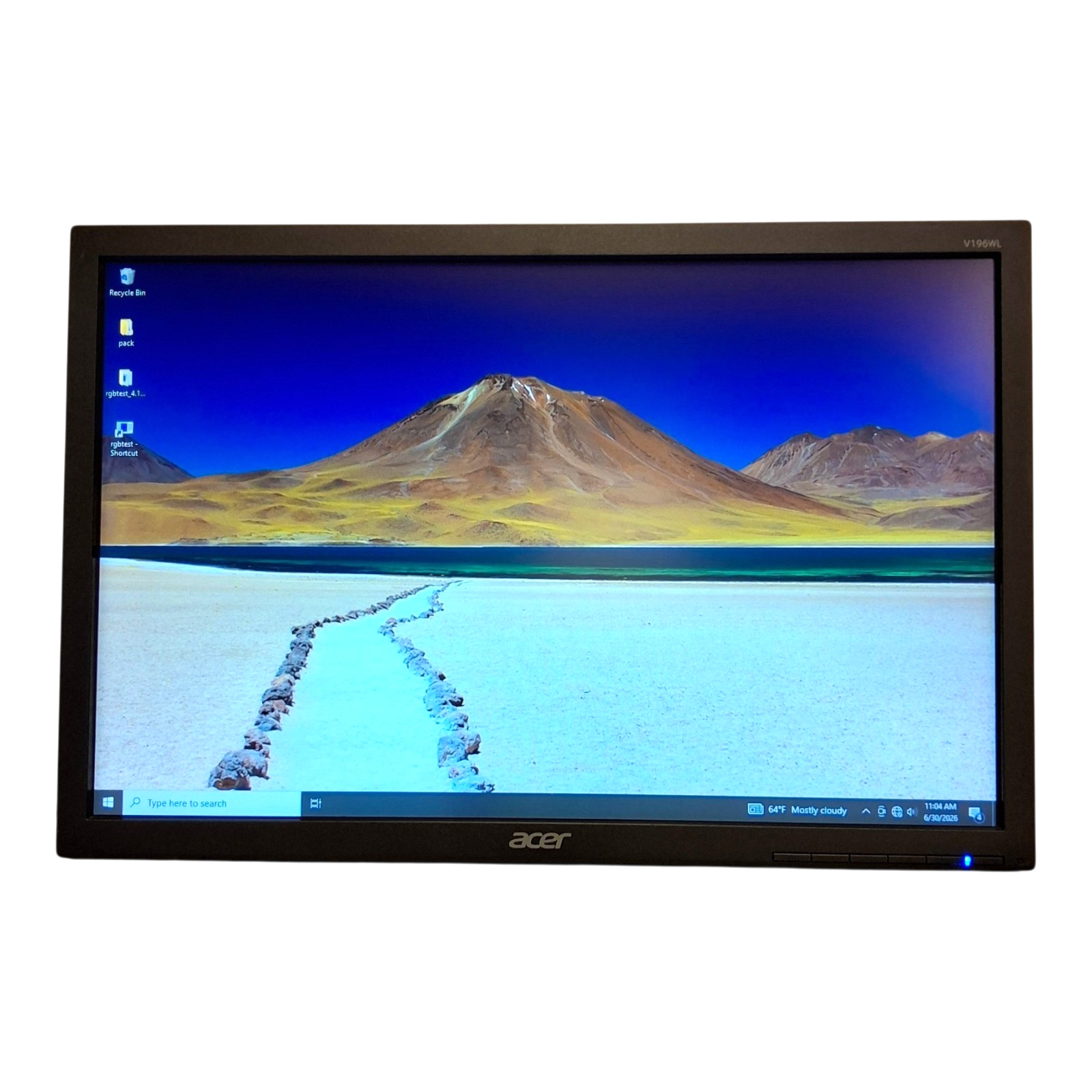 Acer V196WL 19" Widescreen LED LCD Monitor 1440x900 VGA Display Screen Only