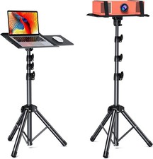 Projector Tripod Stand Adjustable Height 25-63 Inch Multipurpose Laptop Tray Out