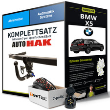 Für BMW X5 Typ E70 Anhängerkupplung abnehmbar +eSatz 7pol 02.2007-10.2013 NEU