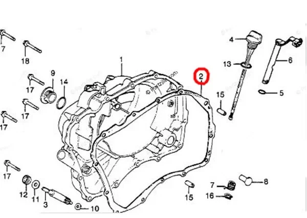 Left Right Crankcase Cover Gasket for Honda CM400E 80-81 CB450T CM450C 1982 - Imagem 3 de 4