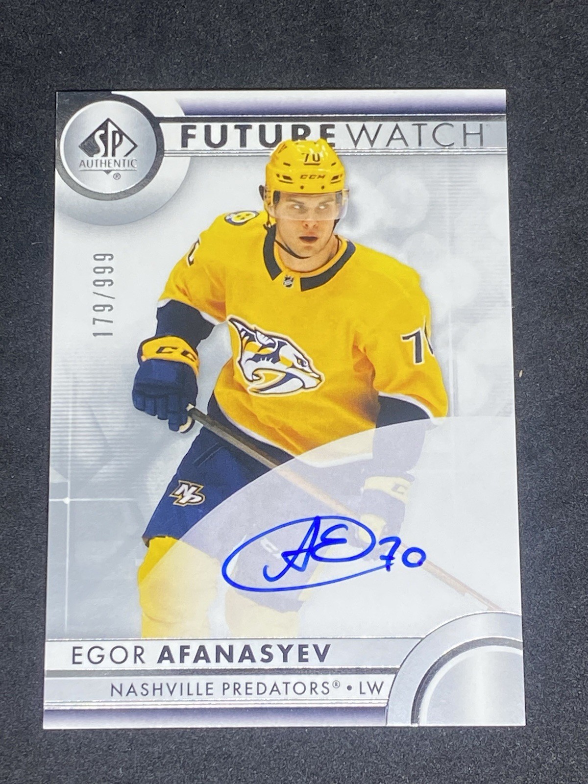 Egor Afanasyev 2023-24 SP Authentic #122 Future Watch Signed Auto Rookie RC /999