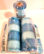 6 Rolls Deco Mesh Ribbon 6  x 5 yds Soft Blue Stripes Wreath Crafts Creations