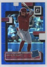 2022 Donruss Optic Rated Rookie Blue Pandora Prizm 70/99 Bryson Stott #134 17di