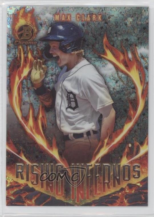 2024 Bowman Rising Infernos Mini-Diamond Refractor /150 Max Clark #RI-8