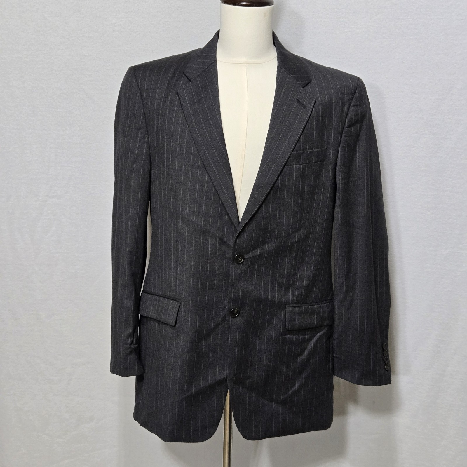 Lauren Ralph Lauren Blazer Mens 46 Long Pinstripe Wool Suit Jacket thumbnail 11