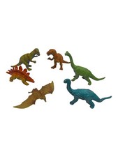 Vintage UKRD Set of 6 Dinosaurs Allosaurus Brachiosaurus Pteranodon Toys