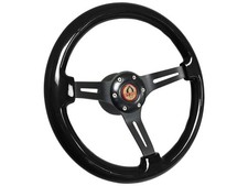 1965-1966 Shelby Gt350 Mustang Black Ash Wood Steering Wheel Kit 6-bolt