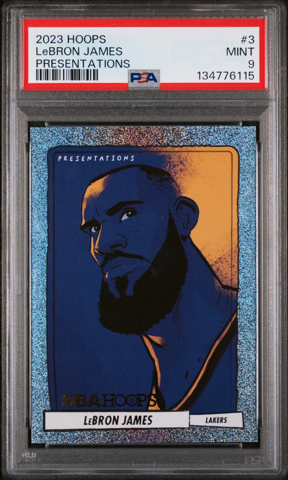 2023 Panini NBA Hoops Presentations #3 Lebron James PSA 9
