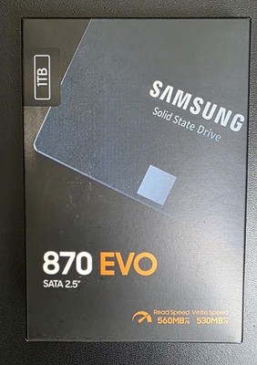 Brand New in sealed box Samsung 870 EVO 1TB, 2.5 inch Internal SSD, MZ-77E1T0BW