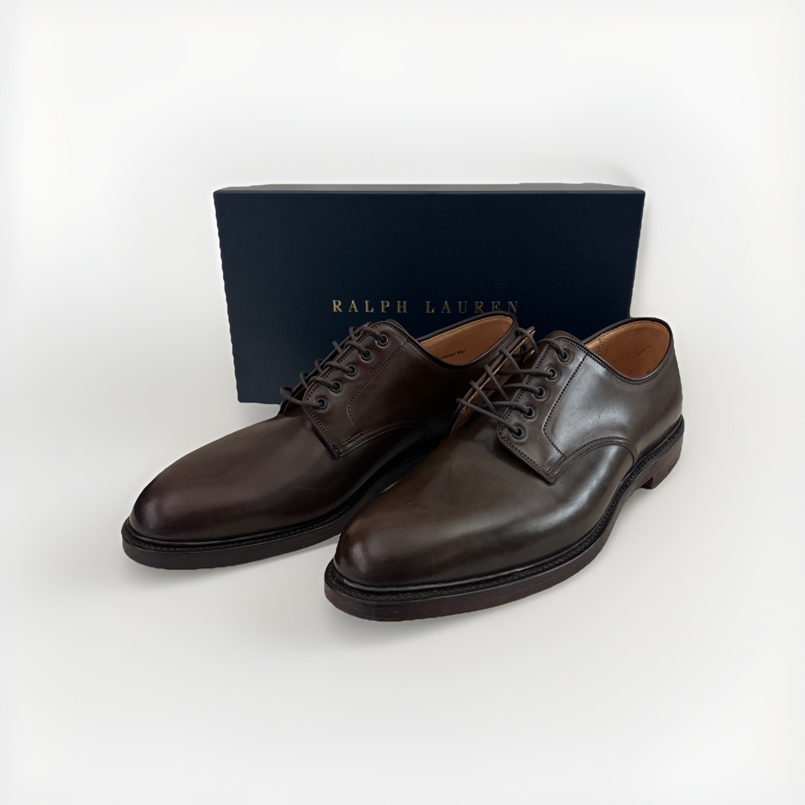 Polo Ralph Lauren MRLW BLCH-LU-OXF DARK BROWN CORDOVAN Shoes Men’s Size 11 NIB