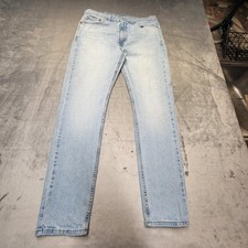 Levis 510 Jeans Mens 31x28 Light Wash Skinny Fit Waterless Style Denim Pants