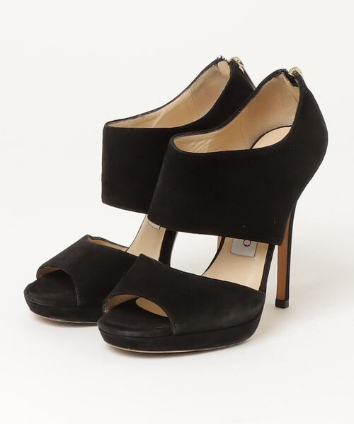 APL Jimmy Choo Mules sandali tacco scamosciato nero EU35.5 US5.5 83497c