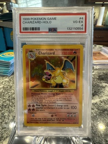 1999 Pokemon Base Set Unlimited CHARIZARD PSA 4 Holo 4/102