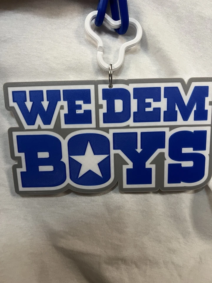 We Dem мальчиков XL ковбоев квадратный 3D напечатанная цепочка 42 дюйма длиной, ожерелье (PLA +) - Изображение 2 из 2