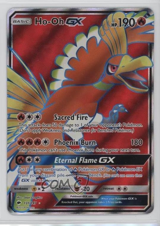 Full Art - Ho-Oh GX Pokemon Sun & Moon Burning Shadows #131