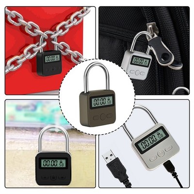 LCD Digital Timer Schloss Schwerlast Metallgehäuse für Außenbereich Timer Vor