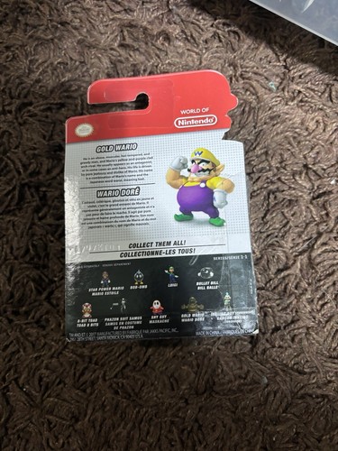 World of Nintendo Gold Wario 2.5" Walgreens exclusive Jakks Pacific figure toy - Picture 2 of 4