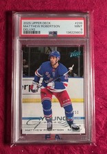 MATTHEW ROBERTSON PSA 9 2025-26 Upper Deck Young Guns DELUXE RC 025/250 - Rare