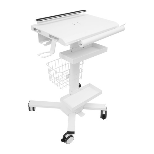 Height Adjustable Medical Laptop Workstation Cart Multi-Functional Medical Cart - Picture 5 of 12