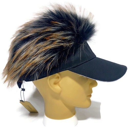 Durikiku Novelty Baseball Cap Hat Black With Spiked Hair Adjustable New With Tag