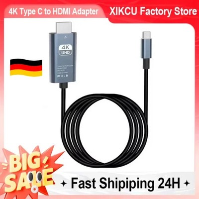USB-C zu HDMI Kabel 4K UHD Typ C auf HDMI für Samsung Huawei Sony Xiaomi TV
