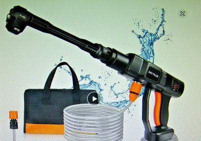 Tragbare kabellose Auto Hochdruck Jet Wash + Schaum Sprühflasche, Akku, 24V
