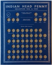 1938 Whitman 1856-1909 Flying Eagle Indian Head Penny Collection 354 Coin Board