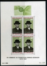 Senegal Block 4 MNH Adenauer #IA101
