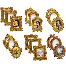 18pcs Vintage Resin Picture Frame Antique Baroque style Mini Place Card Photo...
