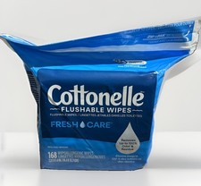Cottonelle Flushable Wipes 168-count refill pack Fresh Care New