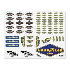 Goodyear Logo Sticker Decal Sheet Variety Sizes