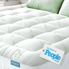 Ultra Soft Twin Size Mattress Topper - Rayon Derived from Bamboo Pillow Top Matt