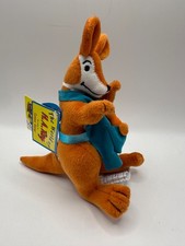 NWT 2001 7" Katy No-Pocket Plush H.A. Rey YOTTOY Kangaroo Joey Blue Apron