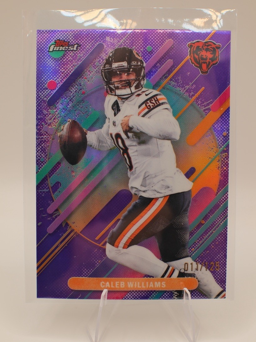 Topps Finest Caleb Williams Chicago Bears Purple Parallel /125 Rare